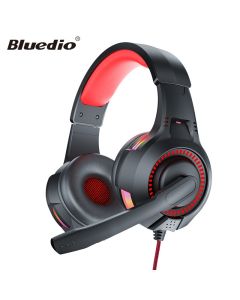 Bluedio D5 gaming headphone computer headset  USB 3.5mm wired headphone on ear headphone with mic LED light for gamer PC laptop
