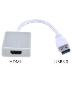 USB to HDMI Adapter, USB3.0 to HDMI Converter with 1080P for Windows 7/8/10 Computer ONLY - White