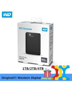 Original!!! Western Digital WD Elements Hard Drive Hard Disk HDD 2.5" 500GB 1TB 2TB 4TB HDD USB 3.0 Portable External Hard Disk