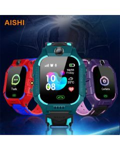 AISHI Q19 Kids Smart Watch 2G Sim Card LBS Tracker SOS Camera Children Mobile Phone Voice Chat Smartwatches Math Game Flashlight
