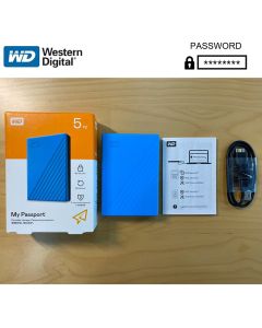 5TB Western Digital WD My Passport 5T External Hard Drive Disk WD Backup software and password protection HDD Portable
