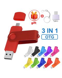 USB Flash Drive OTG Pen Drive 64 GB 32 GB 16 GB 8 GB 4GB External Storage Frosted Double Application Micro USB Stick Custom Logo