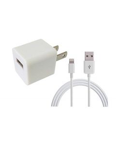 APPLE IPHONE CHARGER 5W + USB LIGHTNING CHARGING CABLE