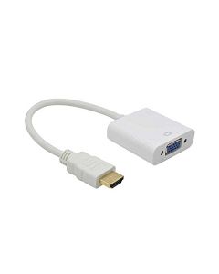 HDMI to VGA Adapter (HDMI to VGA Converter) - White