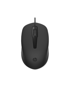 HP 150 Wired Mouse- Elegant Ergonomic Design, 1600 DPI Optical Tracking,  USB Plug & Play / 1 Year Warranty (240J6AA), BLACK