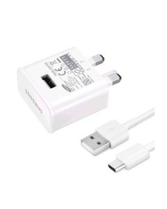 Samsung Adaptive Fast Charger and Data Cable For Samsung S8, S9 - White