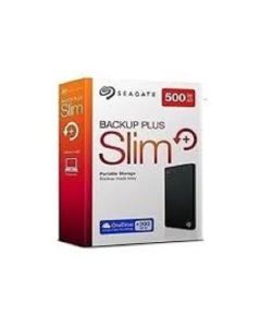 Seagate Backup Plus Slim 500GB Portable External Hard Disk, USB 3.0 (Black)
