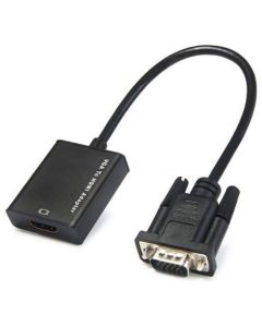 VGA to HDMI Converter Adapter Cable - Black