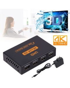 4 Way HDMI Splitter Amplifier - 1 in 4 out 3D 1080p 4K Ultra HD